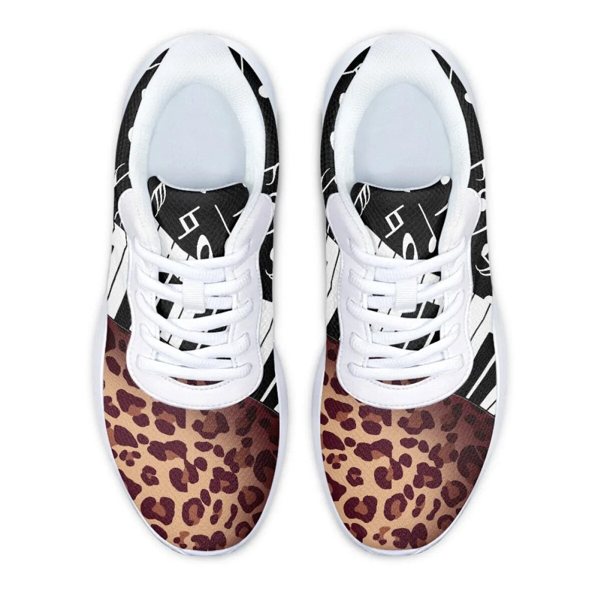 Piano Keys Leopard Sneakers