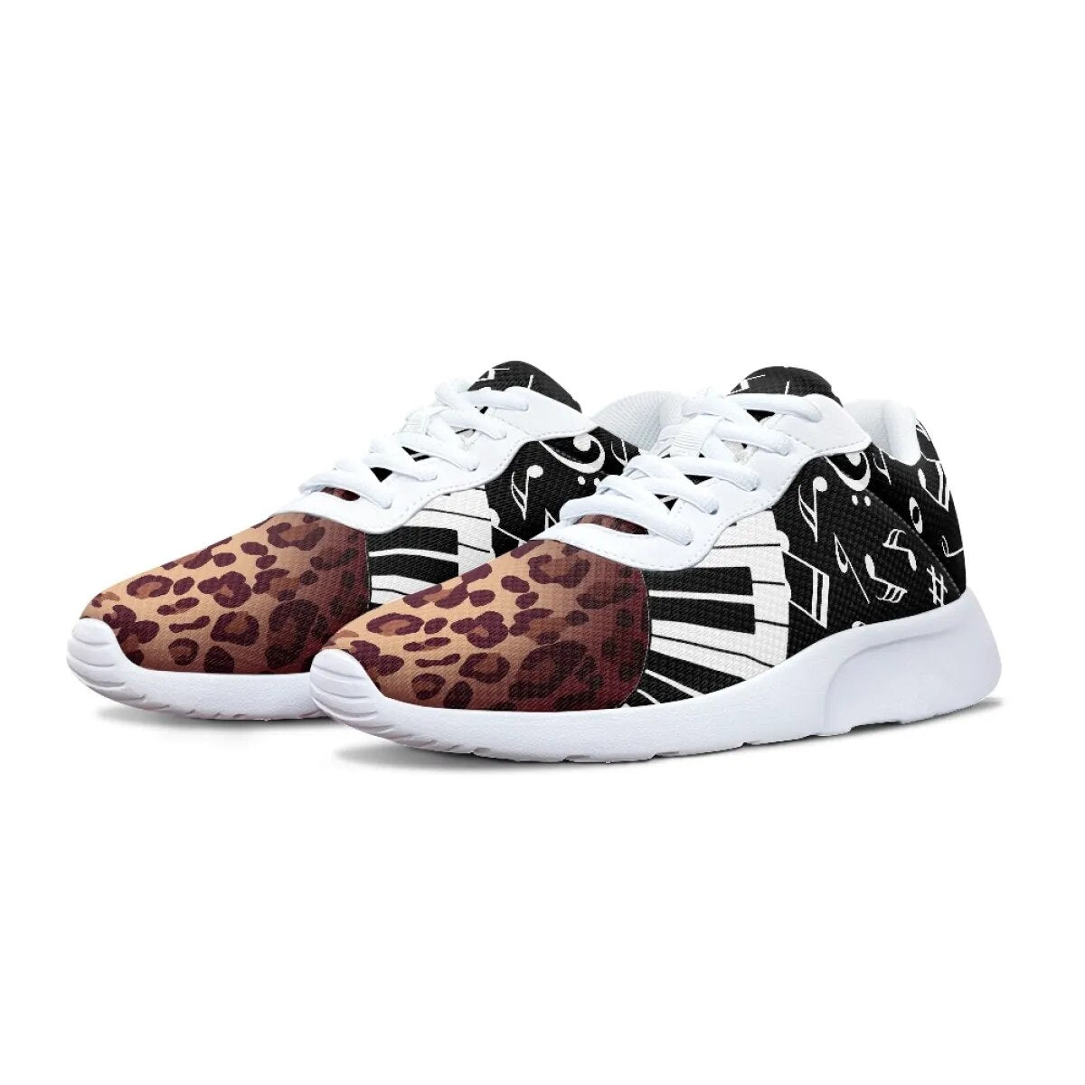 Piano Keys Leopard Sneakers