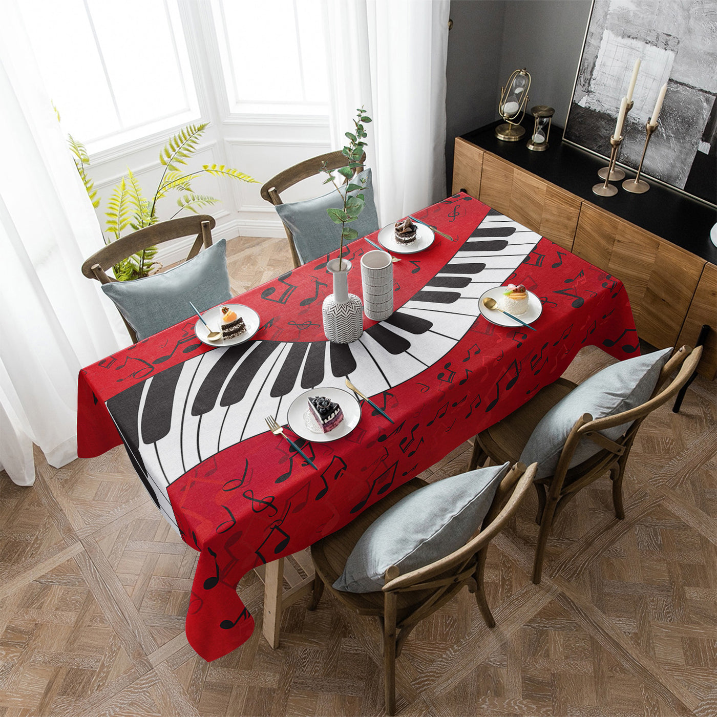 Piano Keys Music Tablecloth