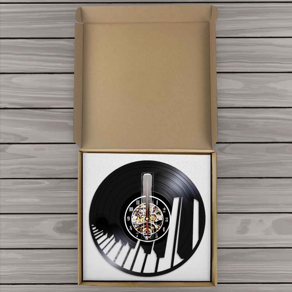 Vinyl Piano Keys Wall Clock