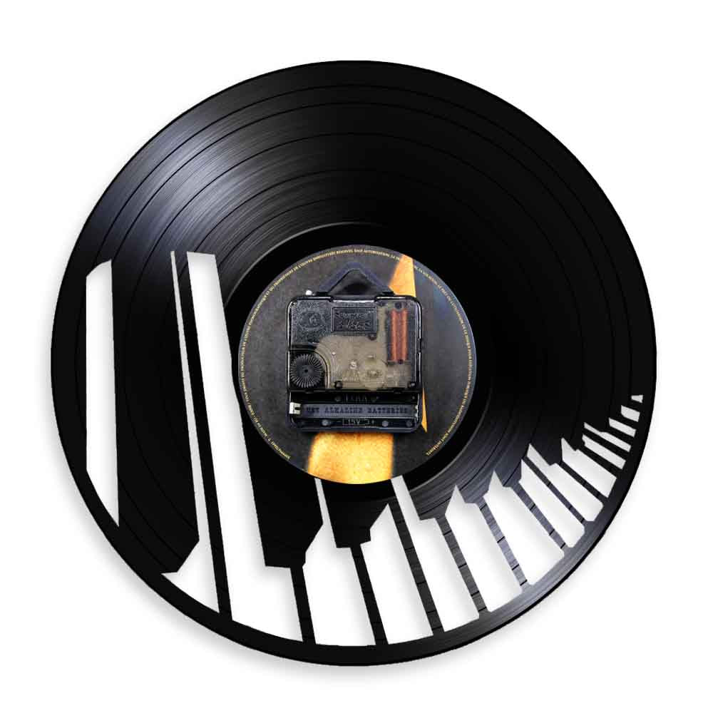Vinyl Piano Keys Wall Clock