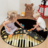 Piano Notes Printed Round Carpet