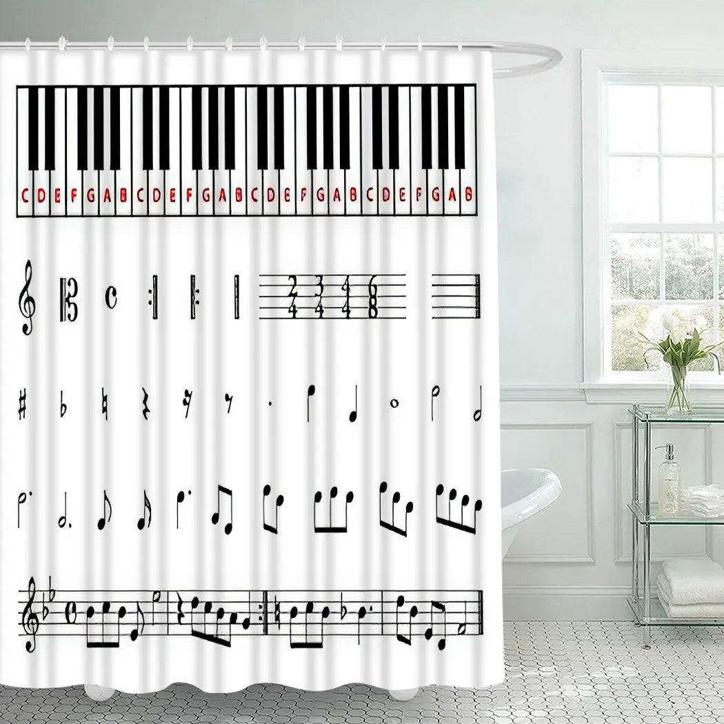 Piano & Music Lovers Shower Curtain