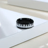 Artistic Piano Keys Black Ring