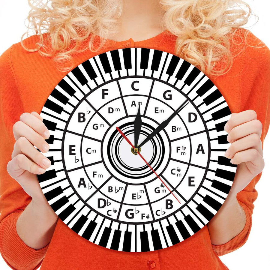 Piano Keys Wall Clock