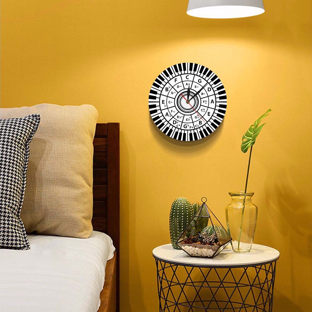 Piano Keys Wall Clock