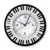 Piano Keys Black Frame Wall Clock