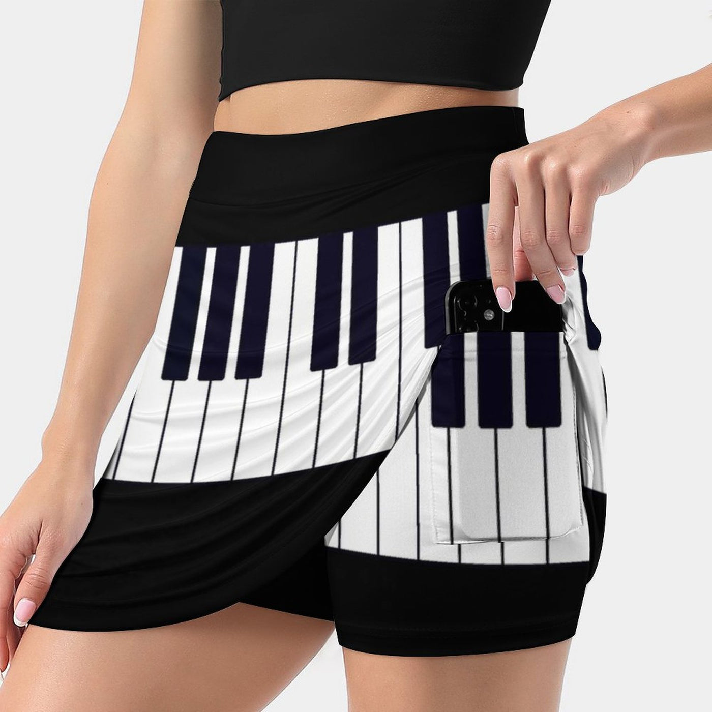 Piano Key Women A-line Skirt