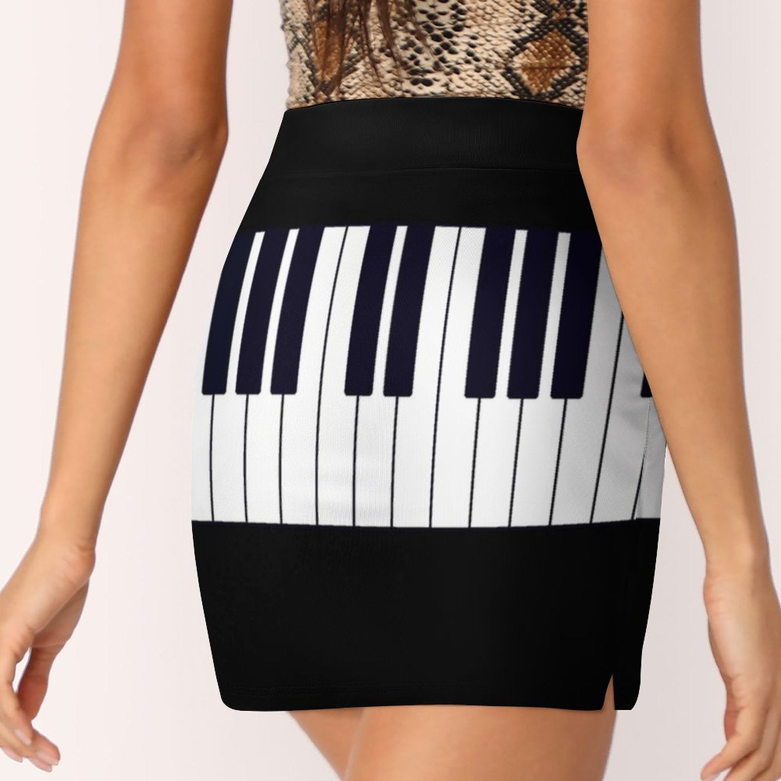 Piano Key Women A-line Skirt