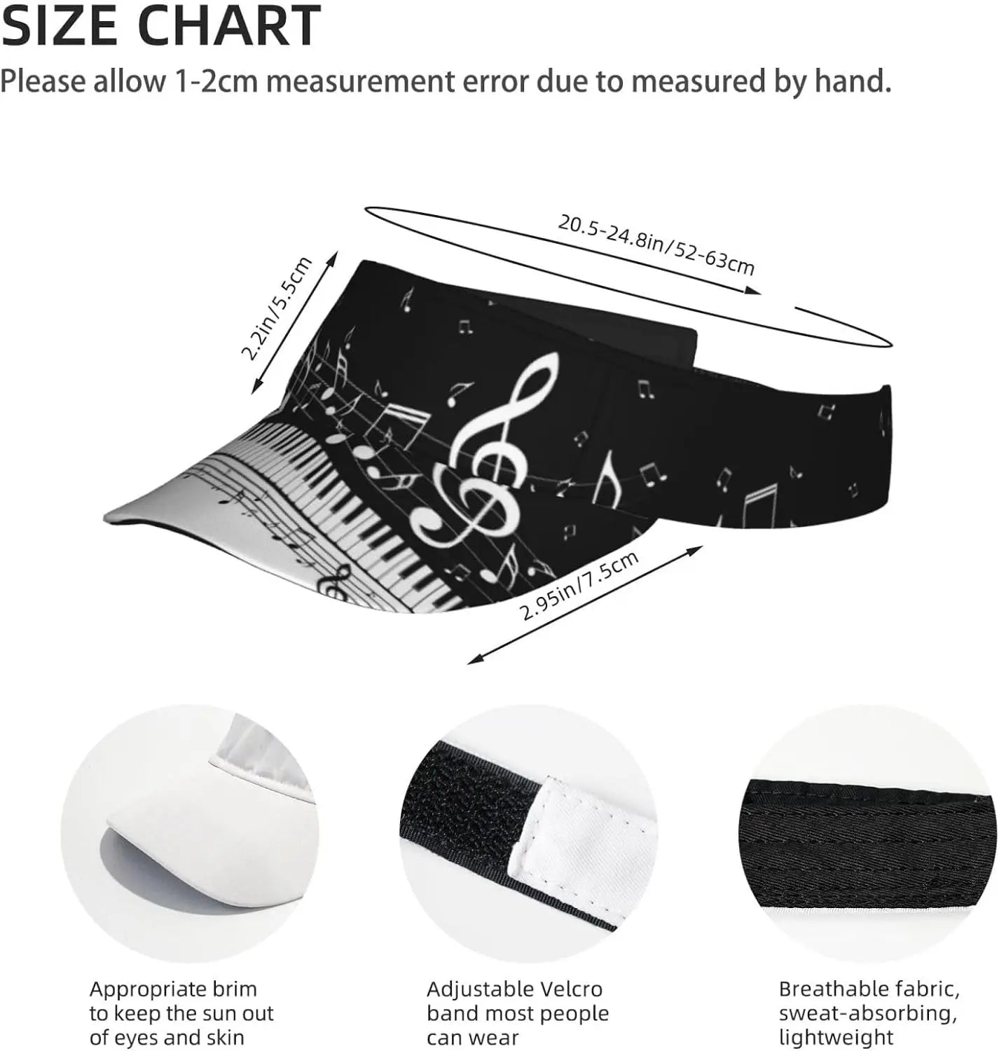 Music & Piano Printed Sun Visor