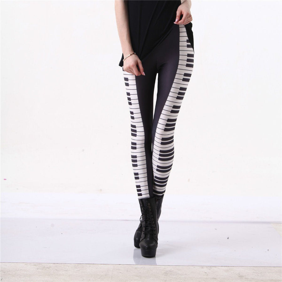 Piano Keys Leggings - 4XL - { shop_name }} - Review