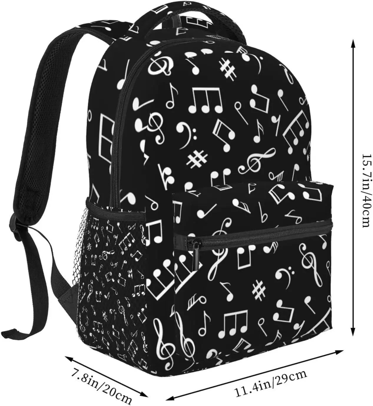Music Notes Piano Print Backpack