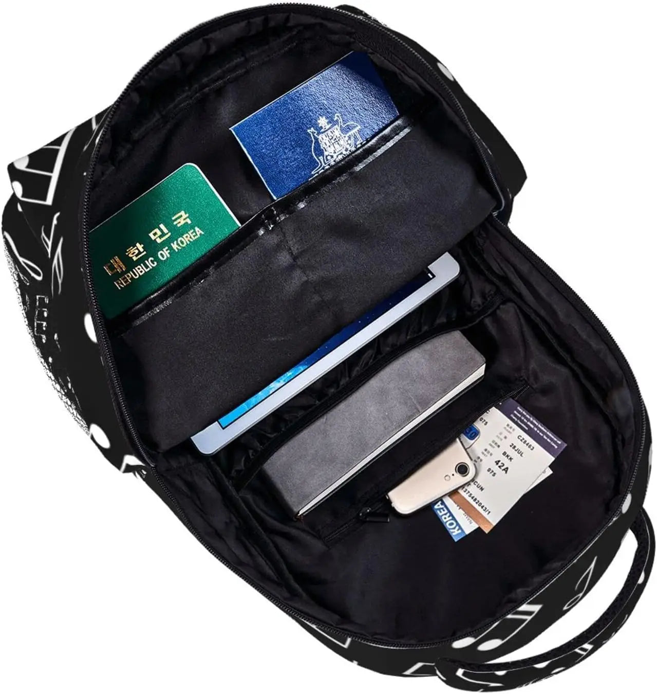 Music Notes Piano Print Backpack