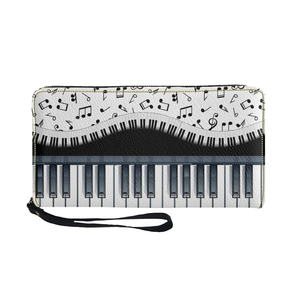 Piano Music Note Long Wallet