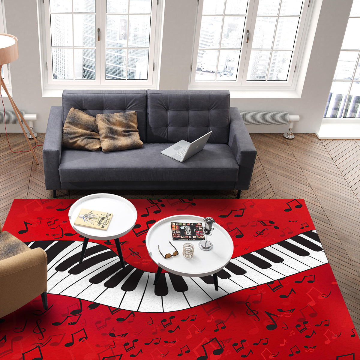 Piano Music Notes Rug