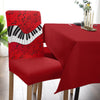Piano Music Notes Red Chair Cover
