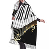 Piano Music Note Long Scarf