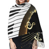 Piano Music Note Long Scarf