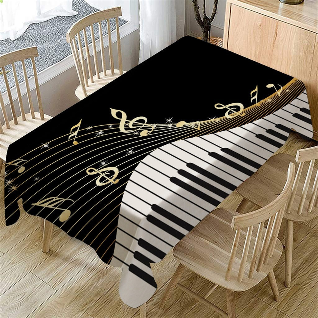Piano Music Pattern Tablecloth