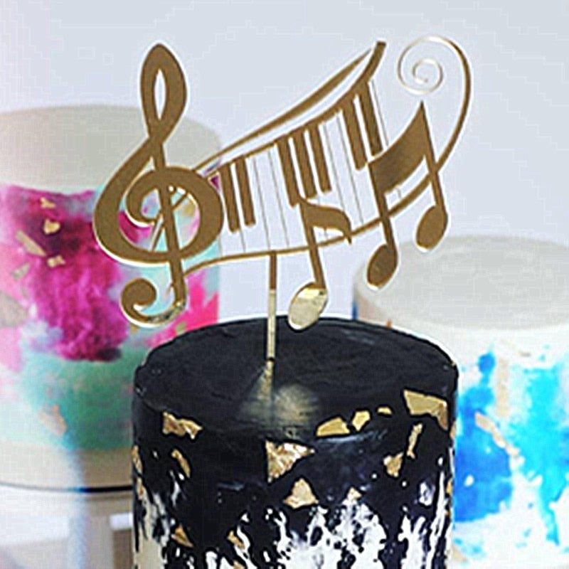 Piano Music Theme Acrylic Cake Topper