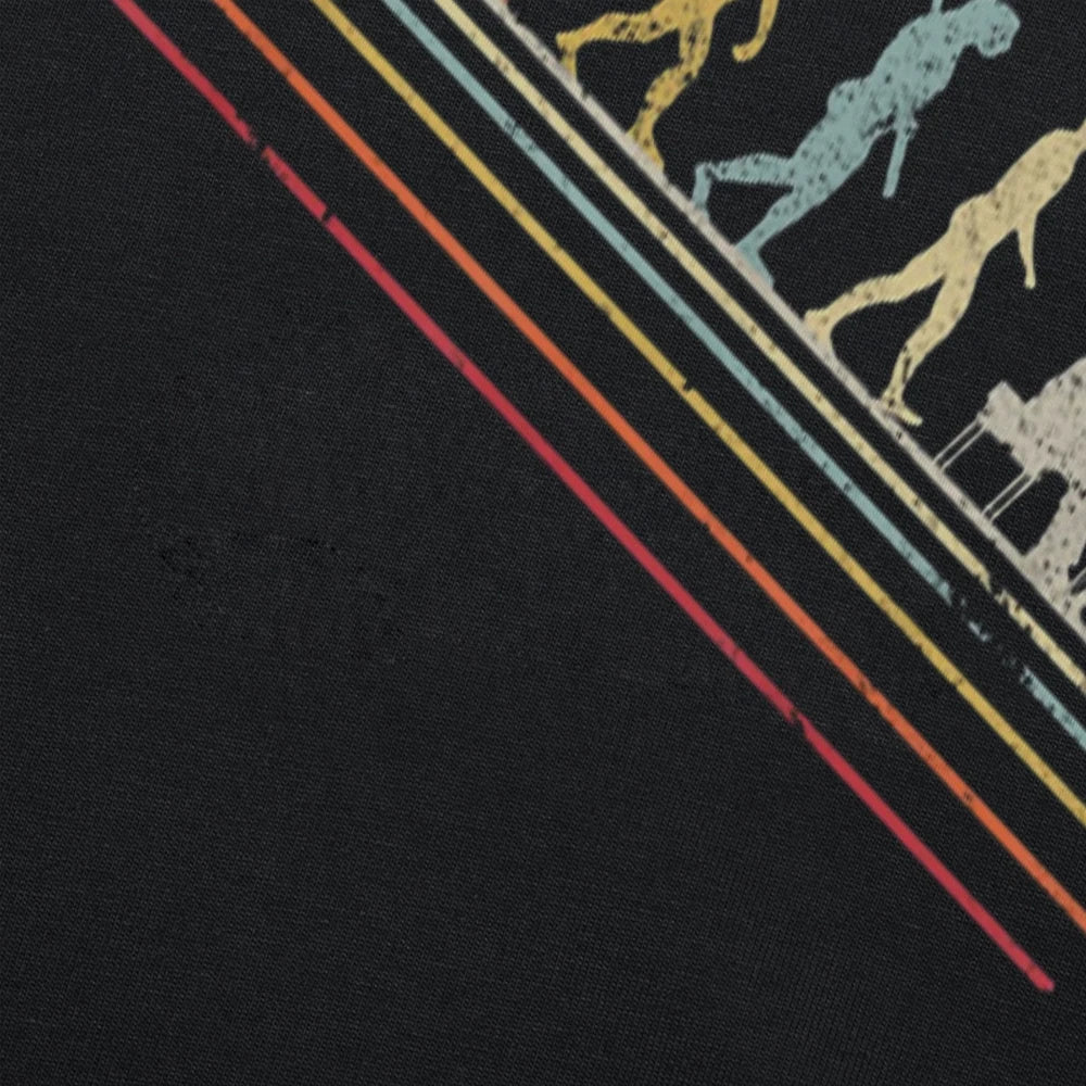 Vintage Print Evolution Of Man Piano T-shirt