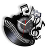 Music Notes Piano Keys Wall Clock