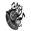 Music Notes Piano Keys Wall Clock