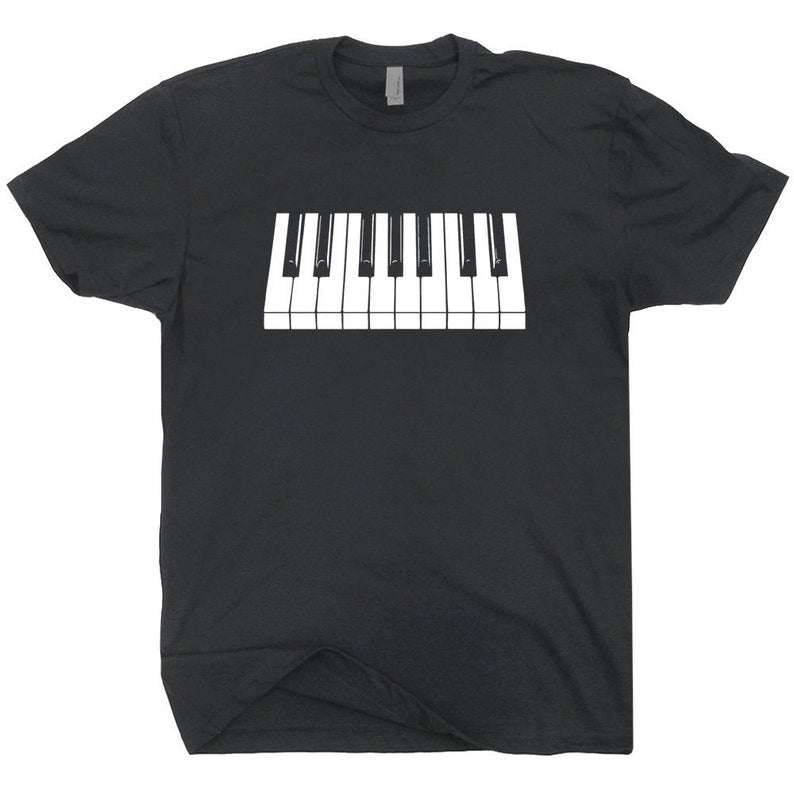 Piano Keyboard Black T-Shirt