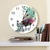 Piano Music Butterfly Wall Clock