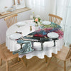 Piano Music Butterfly Round Tablecloth