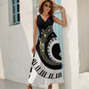 Piano Music Key Bandage Dress