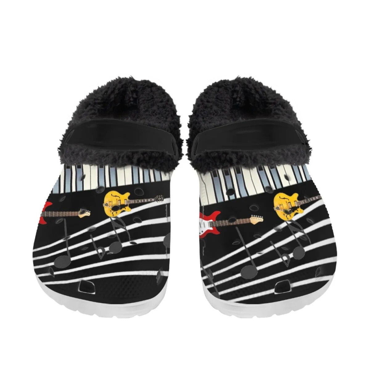 Piano Music Note Warm Slippers