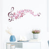 Pink Music Flower Wall Sticker