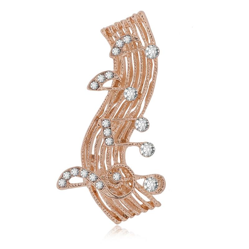 Free - Elegant Crystal Music Note Brooch