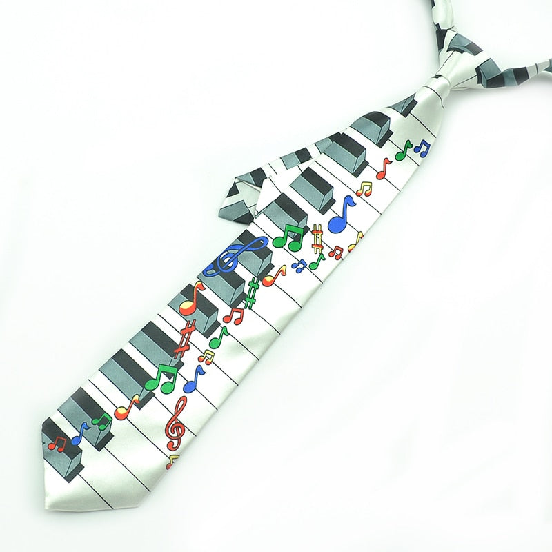 Piano Colorful Music Necktie