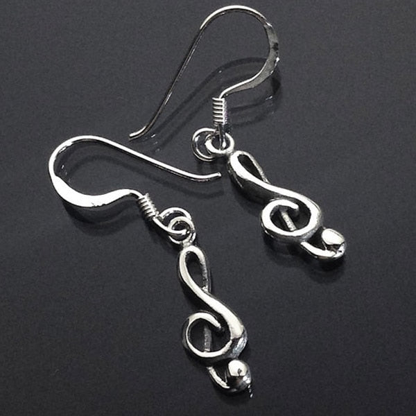 Treble Clef Hook Earrings