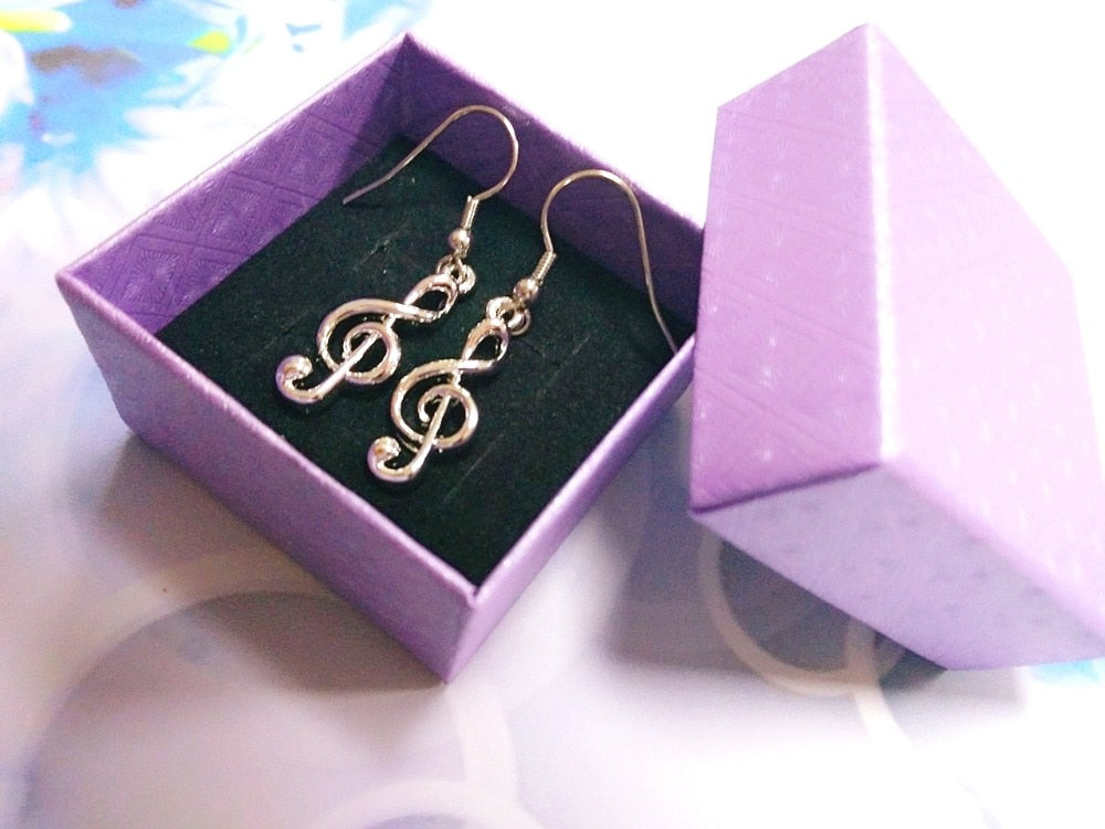 Treble Clef Hook Earrings