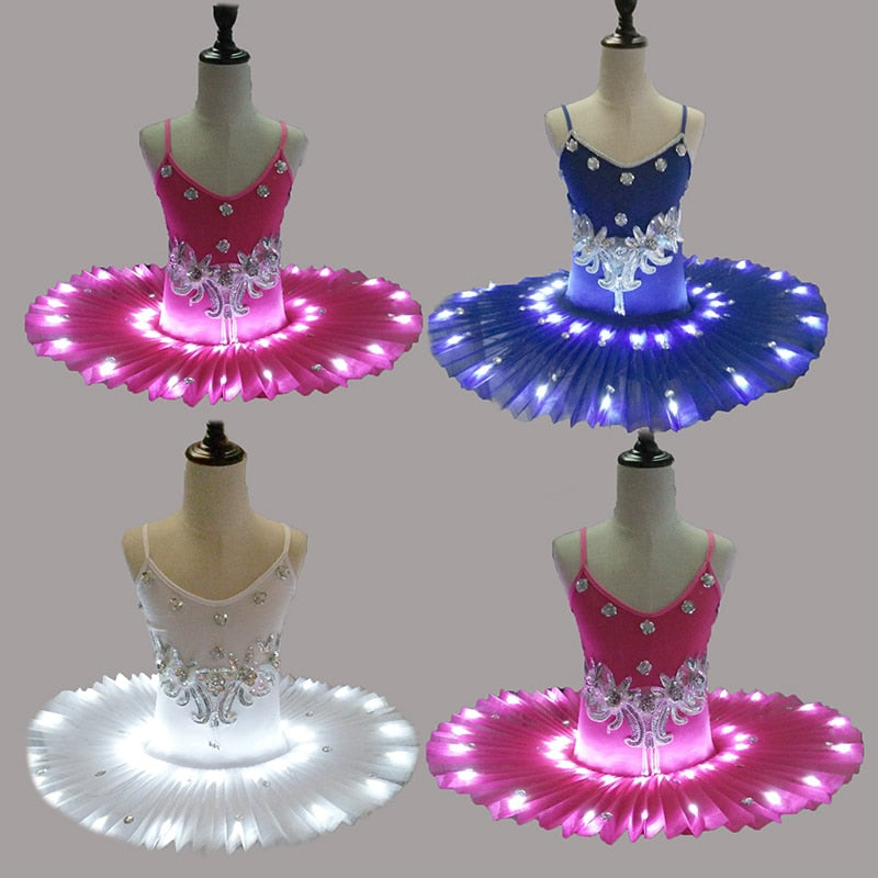 LED Light Swan Lake Ballet Dress