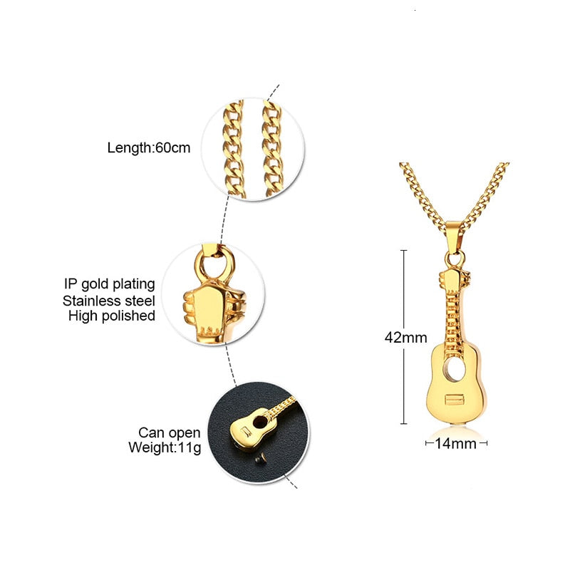 Punk Guitar Pendant Necklace