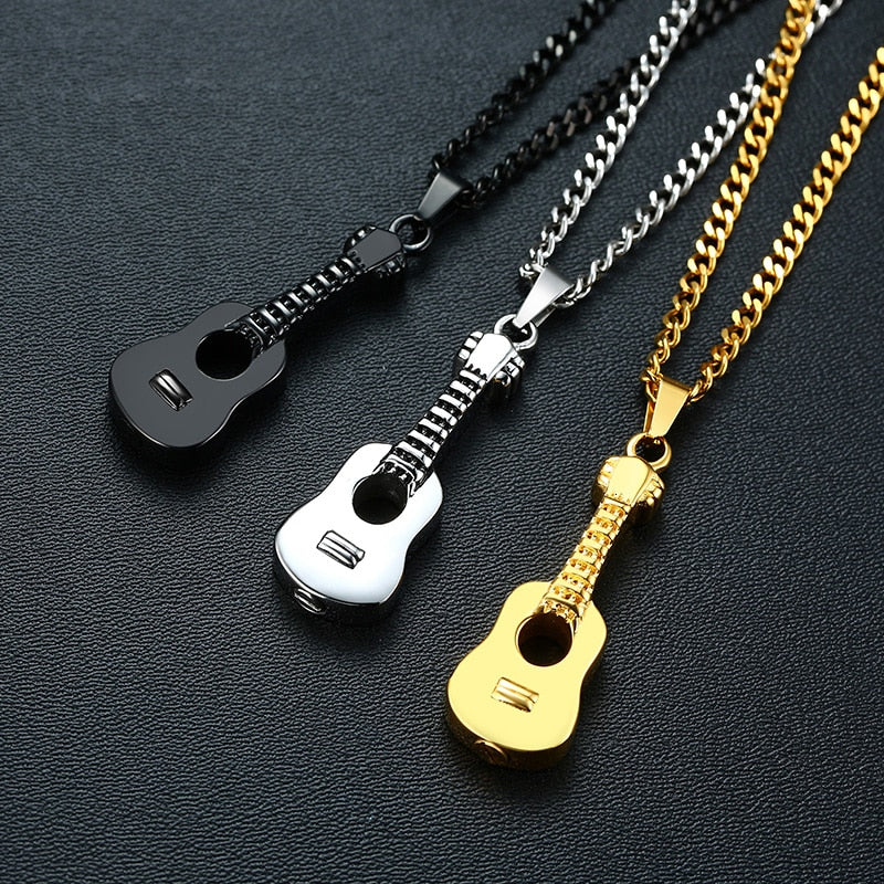 Punk Guitar Pendant Necklace
