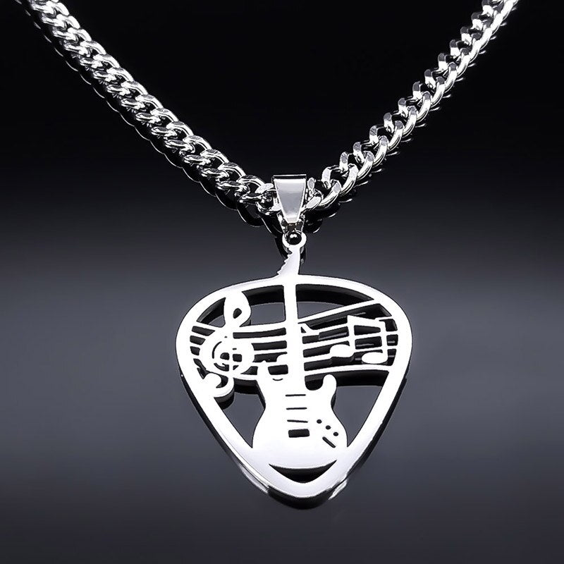 Hollow Guitar Pick Necklace