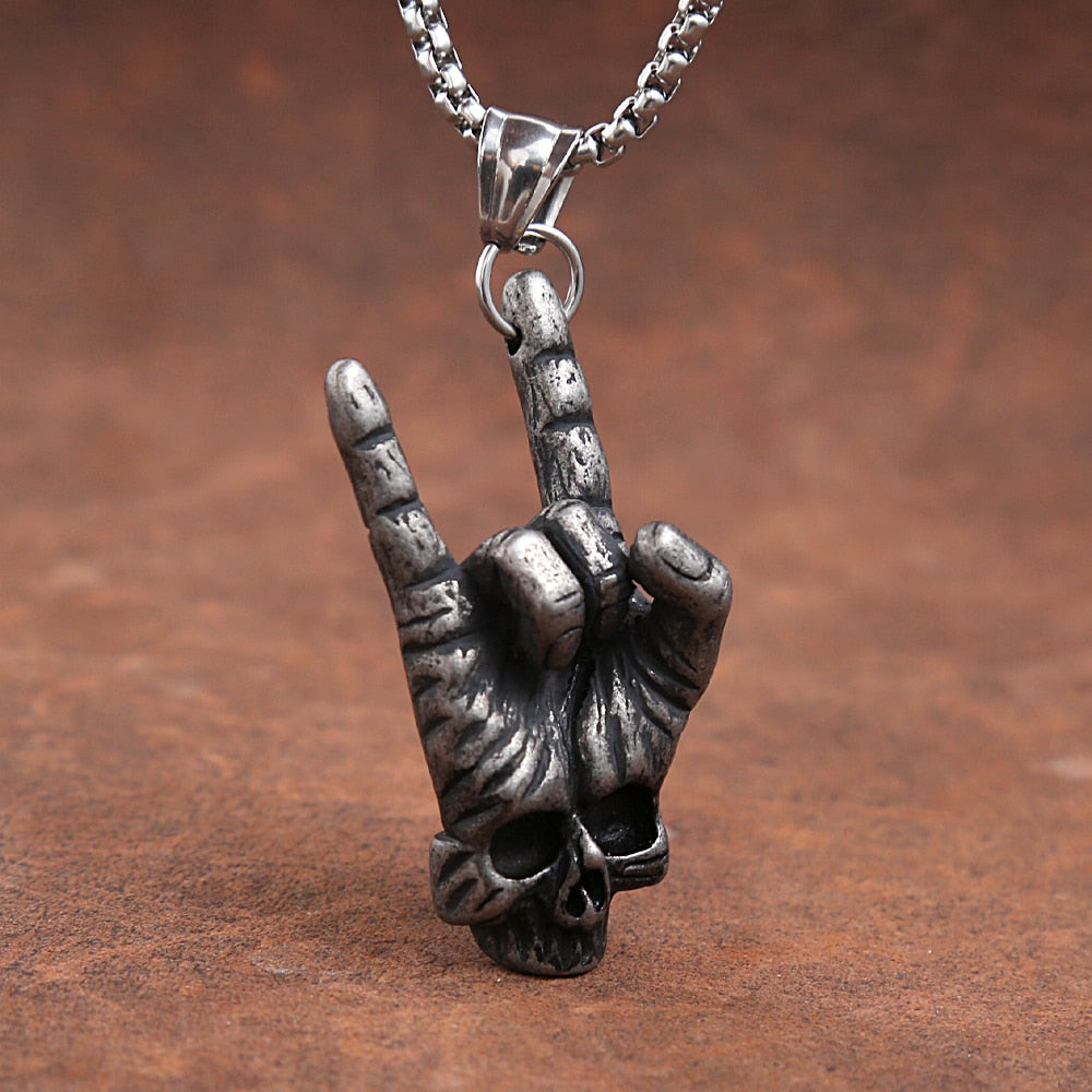 Skull Rock N Roll Necklace