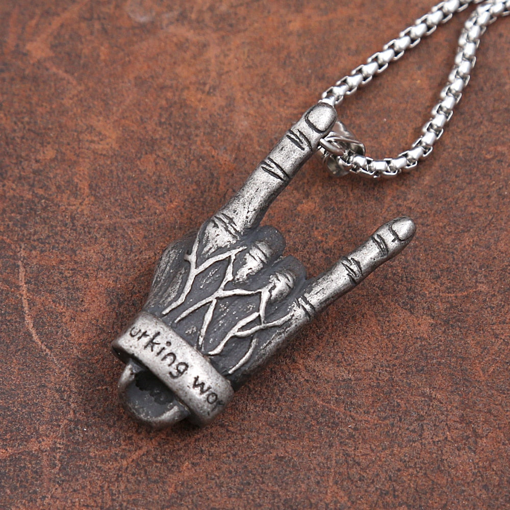 Skull Rock N Roll Necklace