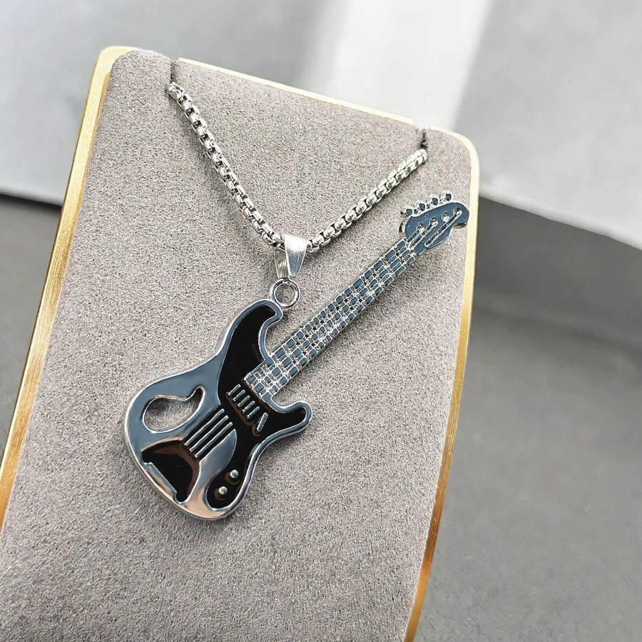 Punk Guitar Hollow Necklace