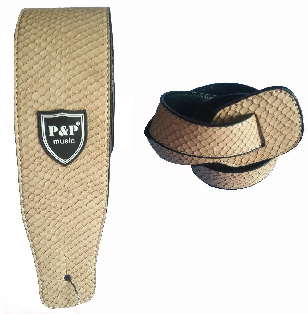 Python Skin Electric Guitar Leather Strap