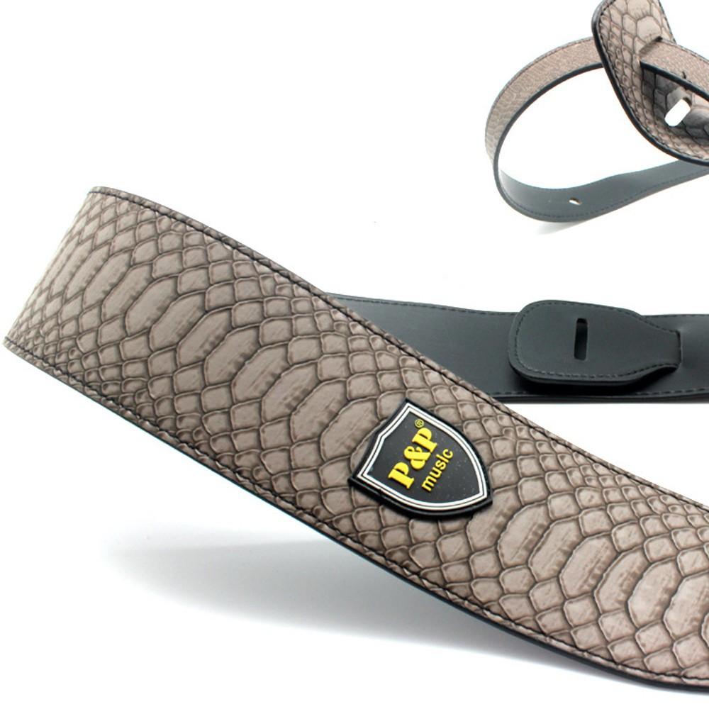 Python Skin Electric Guitar Leather Strap