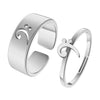 Stainless Steel Music Note Couple Ring