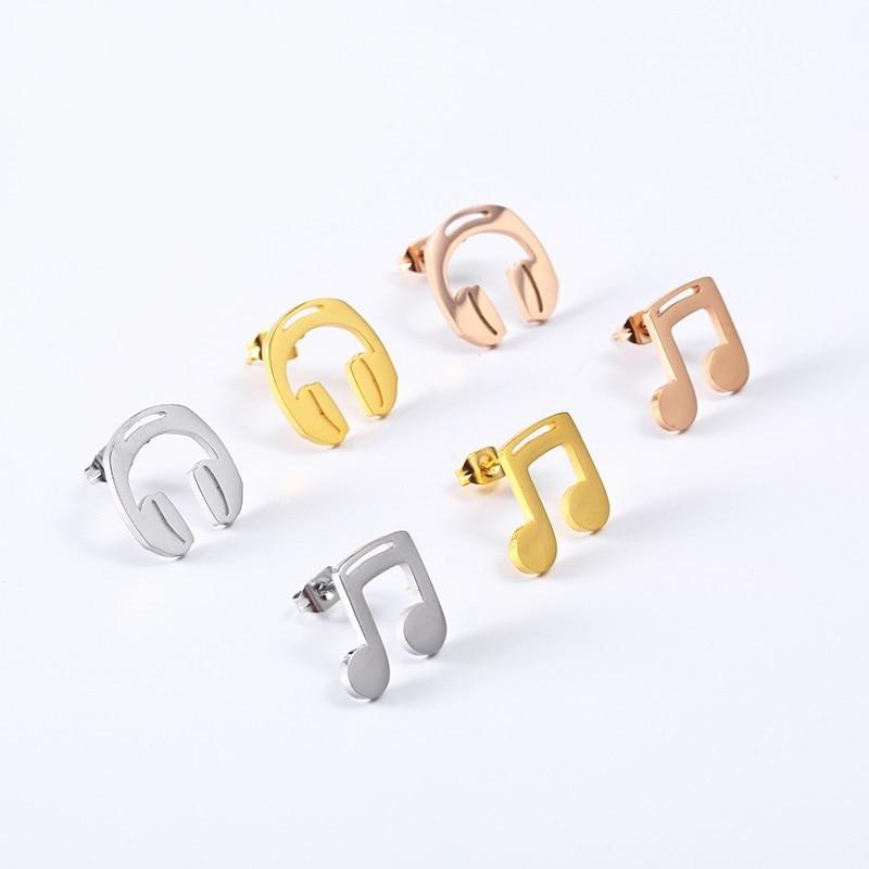 Headset & Music Note Earrings