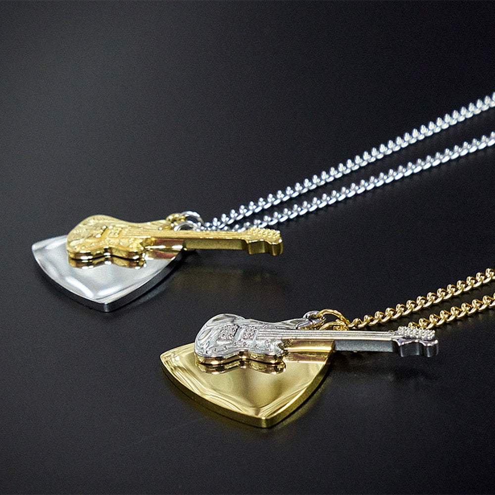 Guitar Pick & Guitar Necklace