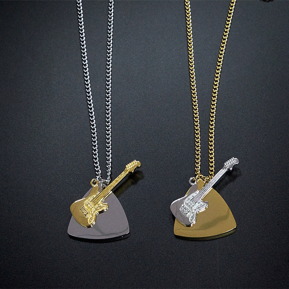 Guitar Pick & Guitar Necklace